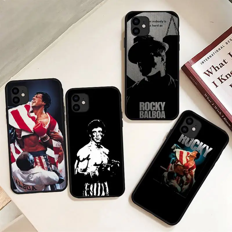 

Rocky Balboa Phone Case For IPhone 11 12 13 Mini Pro XS Max 6 7 8 Plus 6S X XR Black Cover Shell