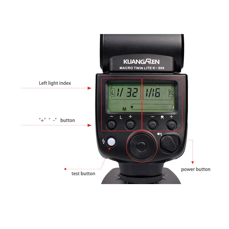 K909 макро вспысветильник с двумя головками для фотографий универсальная вспышка