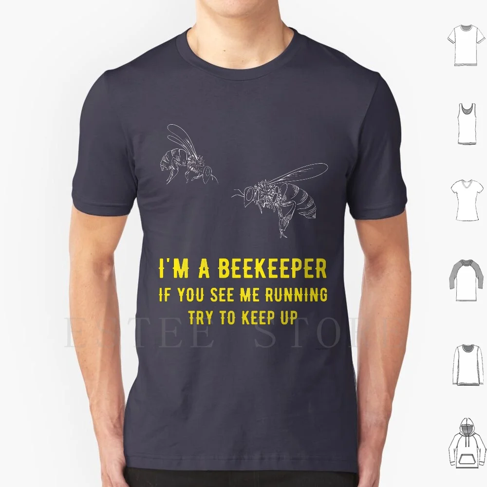 

Я пчеловодчик, если вы видите меня бегущий, попробуйте надеть-забавная футболка пчеловода, Хлопковая мужская самодельная печать «сделай са...