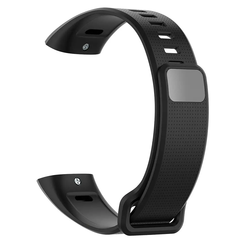 Силиконовый ремешок для часов Huawei Band 2/Band 2 Pro/ERS B19/ERS B29 (черный) 211*20*5 мм