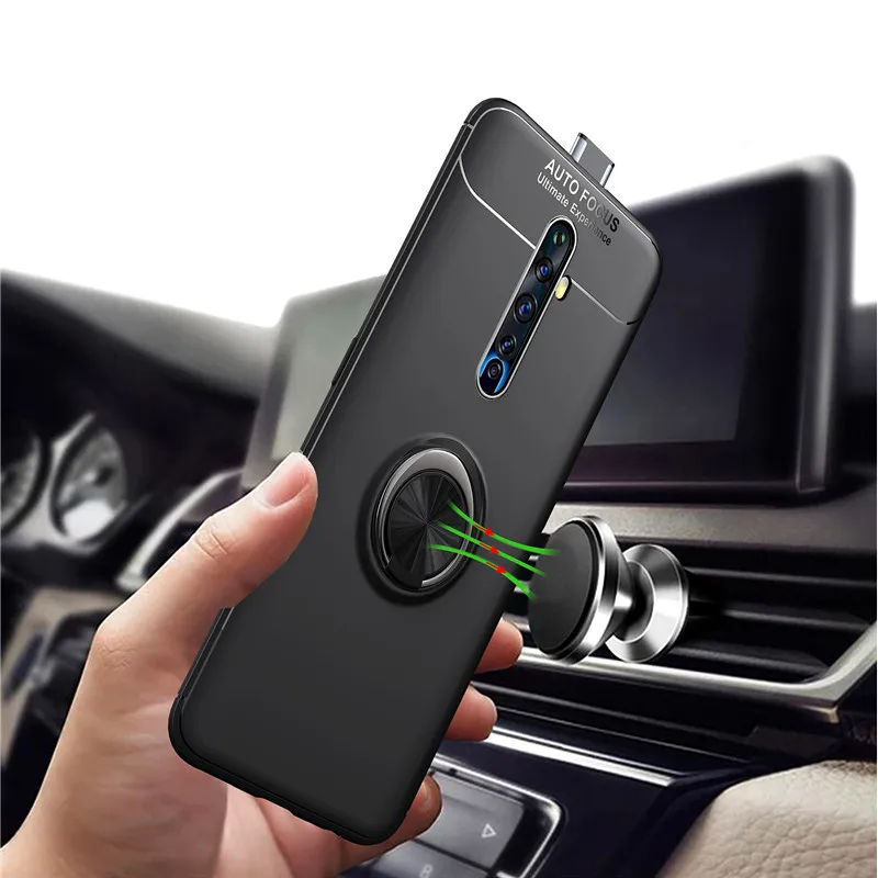 Мягкий Силиконовый противоударный чехол для OPPO Realme X2 Pro автомобиля магнитное