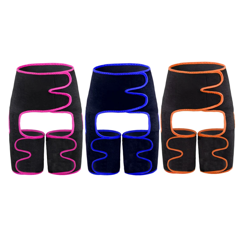

3 in 1 Waist Slim Thigh Trimmer Adjustable Girdle Leg Shaper Sweat Trainer For Women Workout Wrap Belts High Shapewear Slimmer