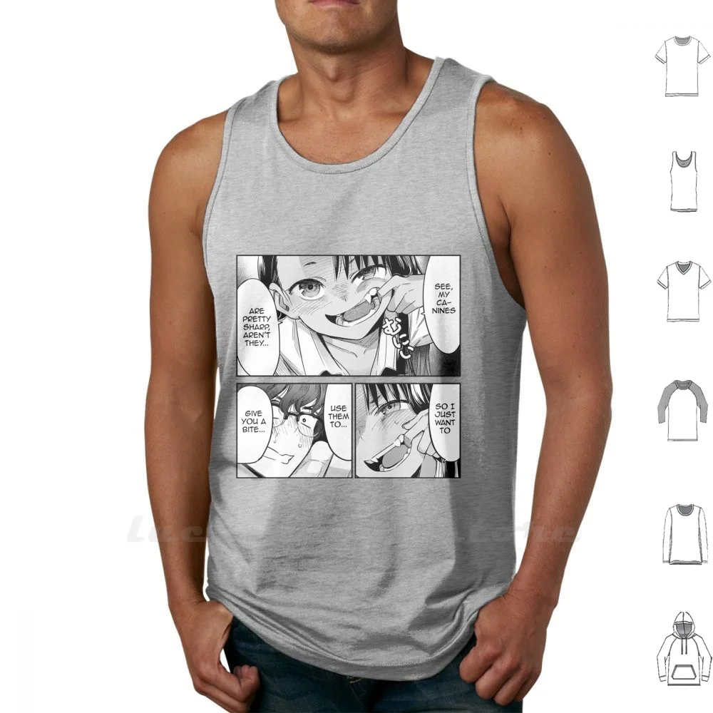 

Nagatoro клыки майки жилет без рукавов Nagatoro San пожалуйста не заглушите меня Манга Аниме Милая лоли коричневый фан девочка каваи