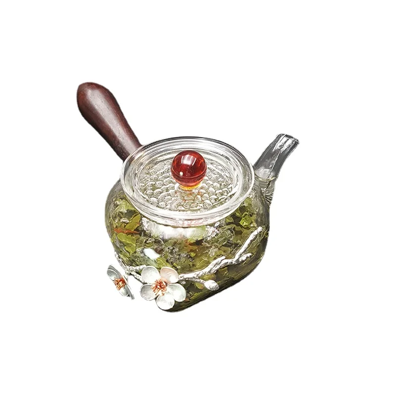 Mango de madera resistente al calor, tetera de taza de feria, tetera de Kung Fu, utensilios de t&eacute;, juego de embudo de t&eacute;-0