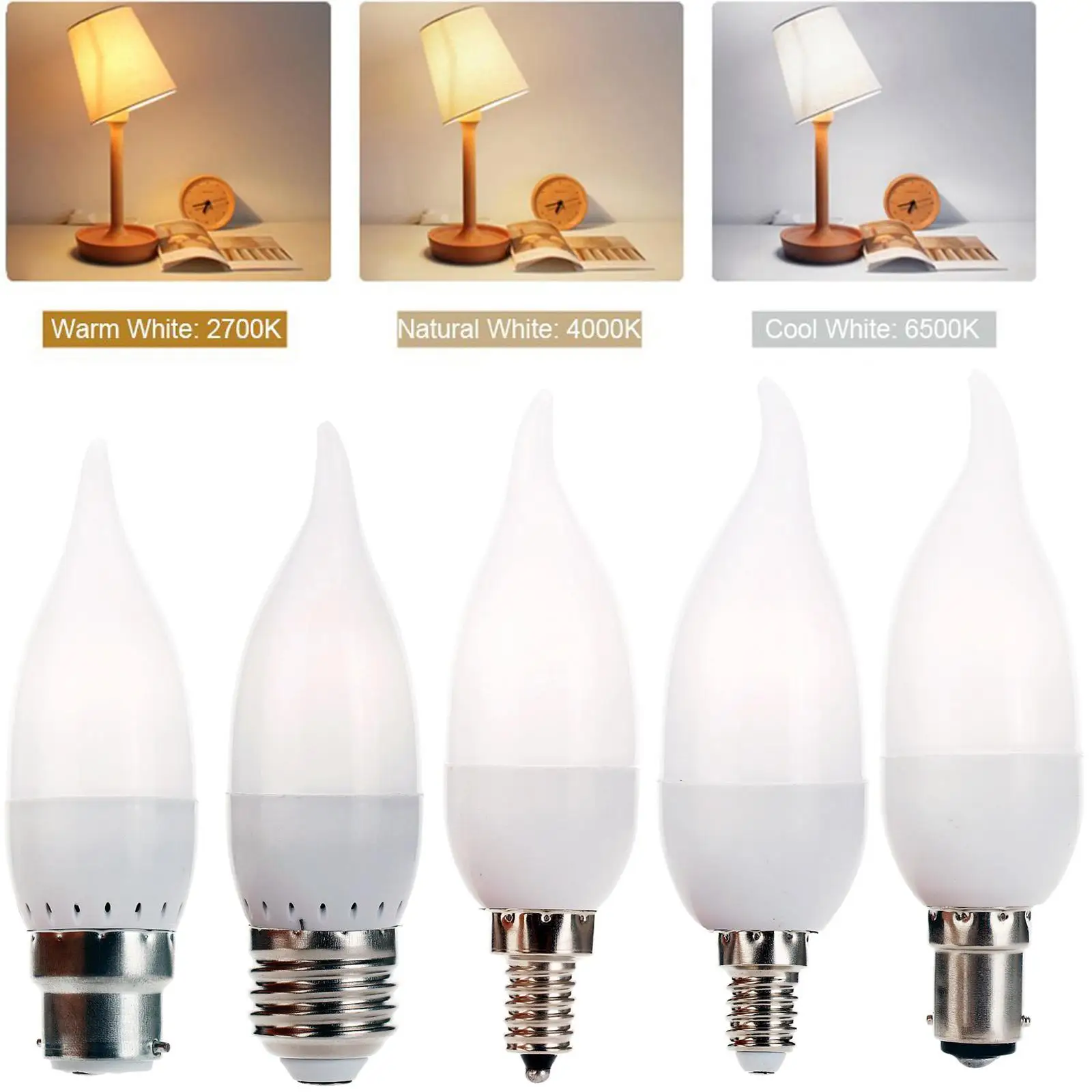 10 шт./компл. светодиодный светильник лампы E14 E27 в помещении теплый холодный белый