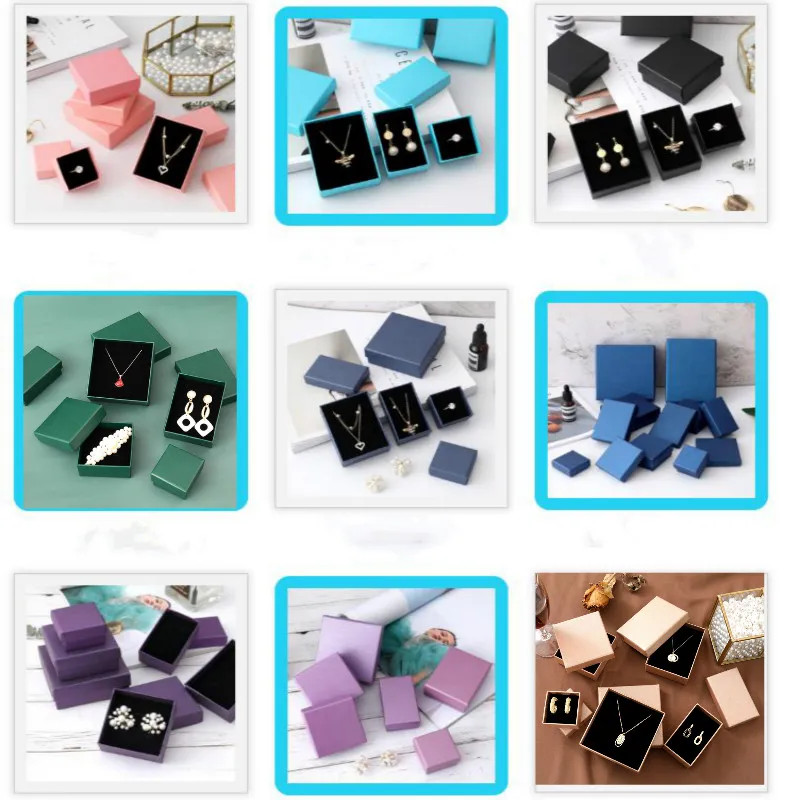 Картонная коробка для ювелирных изделий кольца ожерелья браслета прямоугольная