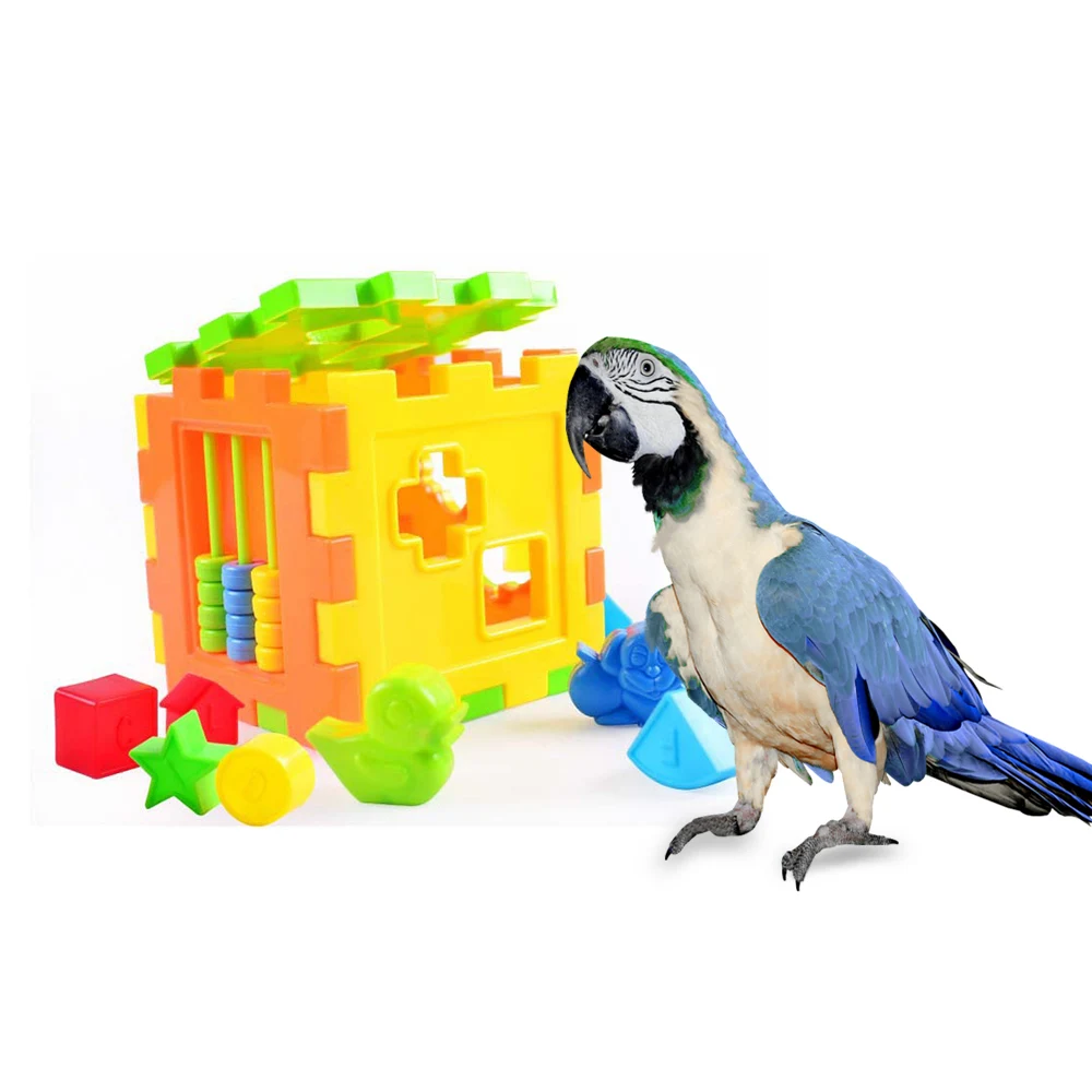 Развивающие игрушки для домашних животных птиц попугая DIY игрушка головоломка