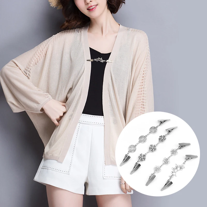 Женская Брошь для кардигана свитера блузки брошь шали зажим воротника рубашки