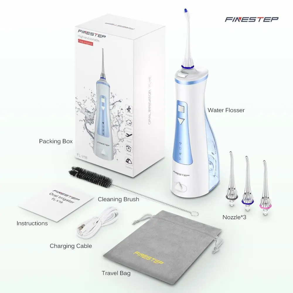 FINESTEP ирригатор полости рта USB Flosser перезаряжаемая переносная зубная вода
