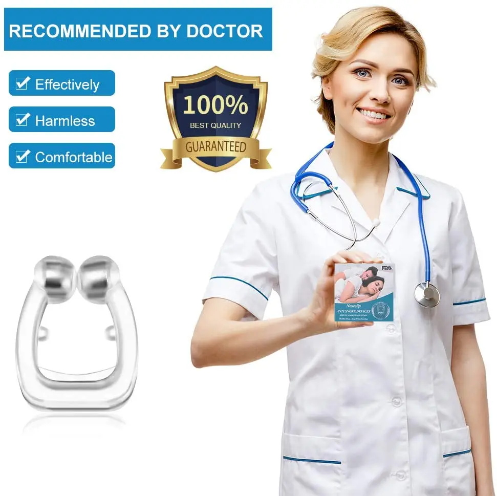 

4Pcs Silicone Magnetic Stop Snoring Device Anti Snore Clip Professional Sleeping Aid Relieve Snore Latest Anti Snoring Devices