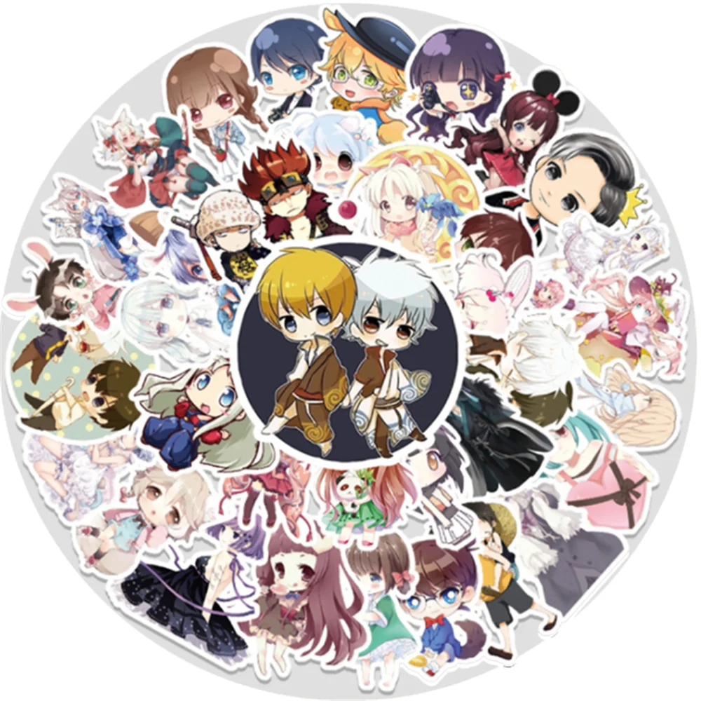 

10/30/50PCS Cartoon Two-dimensional Character Graffiti Stickers Laptop Suitcase Waterproof Guitar Helmet Decoration Toys Wholesa