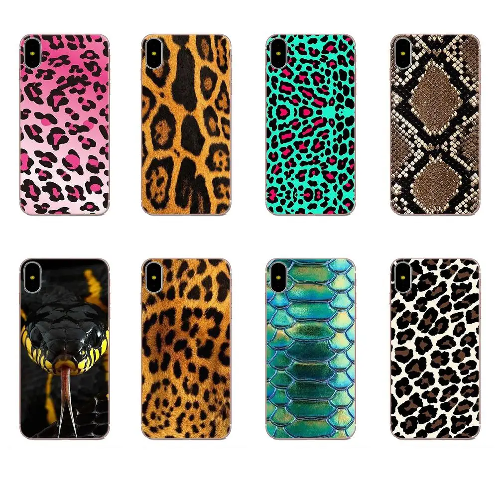 Snake Leopard Print For Xiaomi Mi3 Mi4 Mi4C Mi4i Mi5 Mi 5S 5X 6 6X 8 SE Pro Lite A1 Max Mix 2 Note 3 4 TPU Pattern Pink | Мобильные
