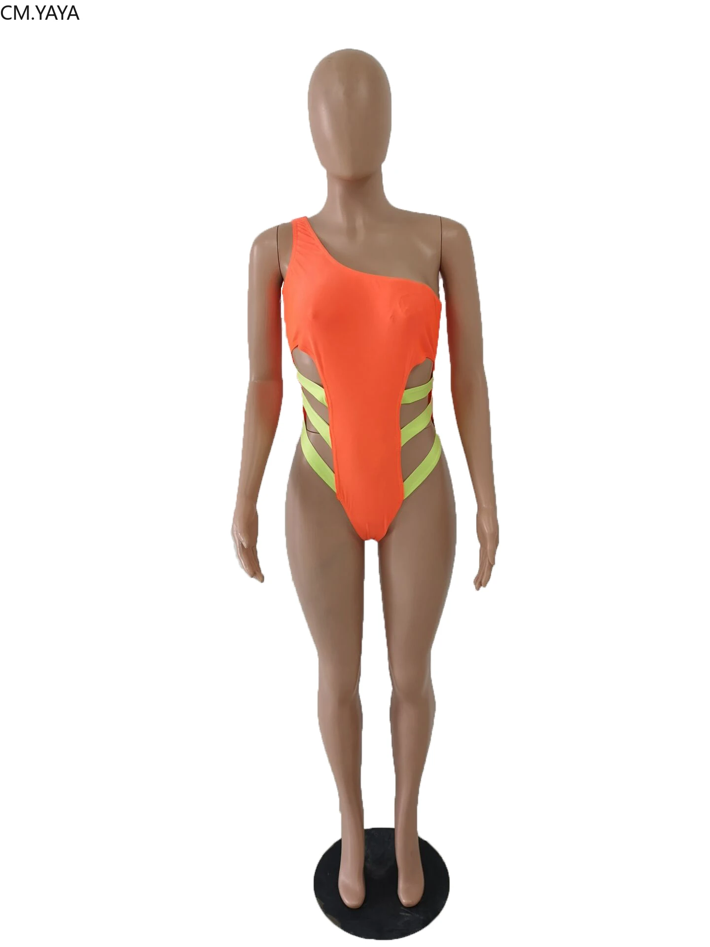 Женские пляжные боди с вырезами на шнуровке одно плечо сексуальные для фитнеса