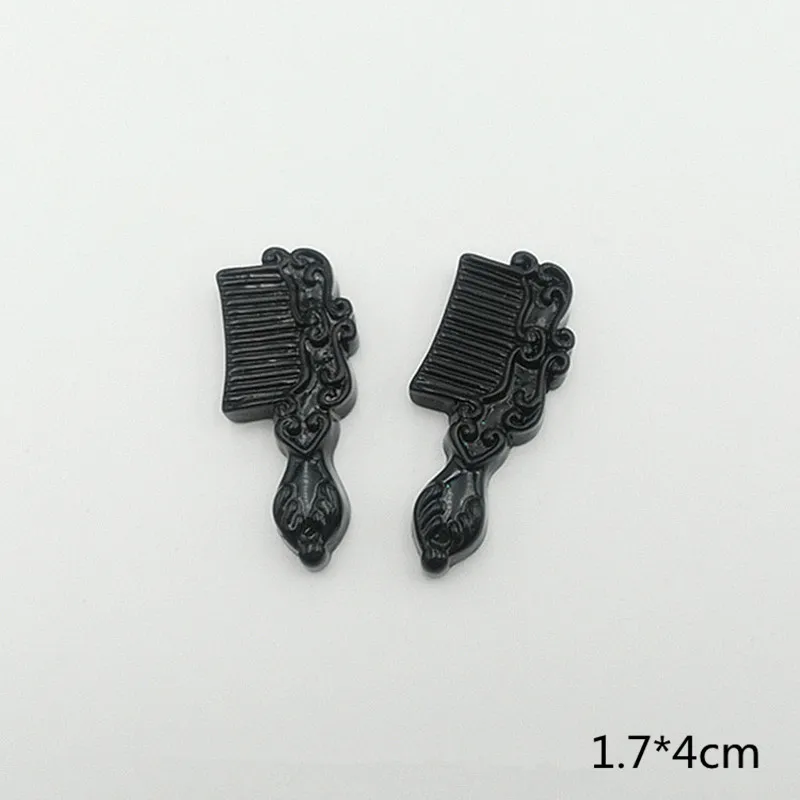 Black comb 10/20 Вт, 30 Вт, шт. моделирование Косметическая Расческа Зеркало с плоской задней частью плоское украшение из смолы Цвет DIY рукоделия искусственные ювелирные украшения, аксессуары для волос - Цвет: Black comb