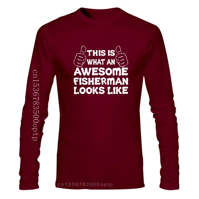 

New Awesome Fisherman T Shirt Fishing Gift Fly Fish Xmas Present Birthday Funny Hand Cool Casual pride t shirt men Unisex Fashio