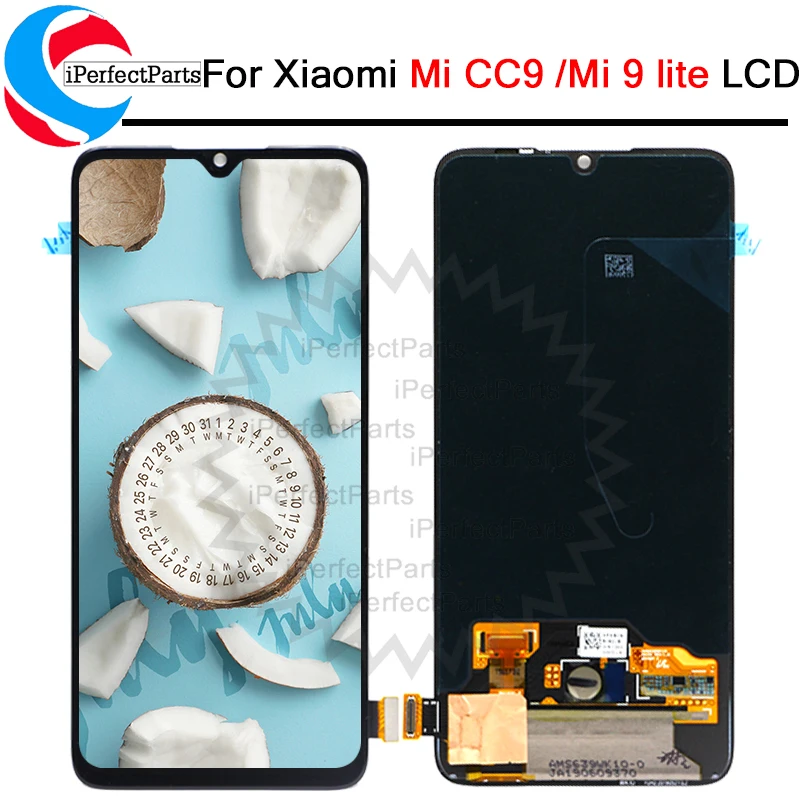 ЖК дисплей AMOLED для Xiaomi Mi CC9 сенсорный экран с дигитайзером в сборе 9 lite M1904F3BG рамкой
