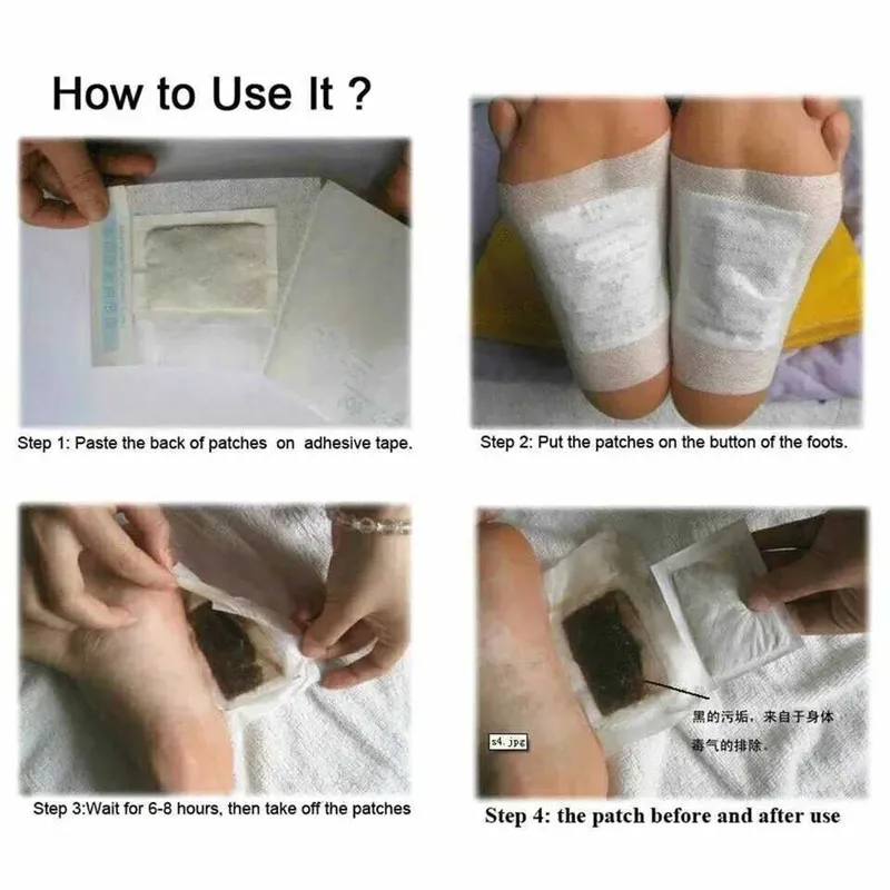 

Retail box 100pcs 4Y Cleansing Detox Foot Kinoki Pads Cleanse Energize Your Body(1lot=5Box=100pcs=50pcs Patches+50pcs Adhesive)