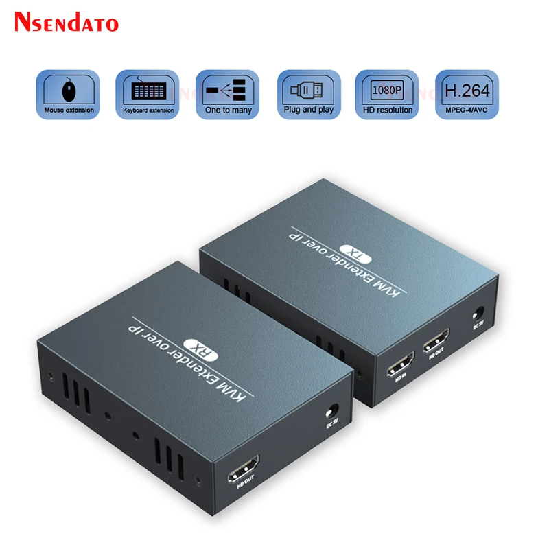 HD KVM USB удлинитель 60 Гц 200 м через RJ45 IP сеть Ethernet Переключатель CAT5 6 по UTP STP для