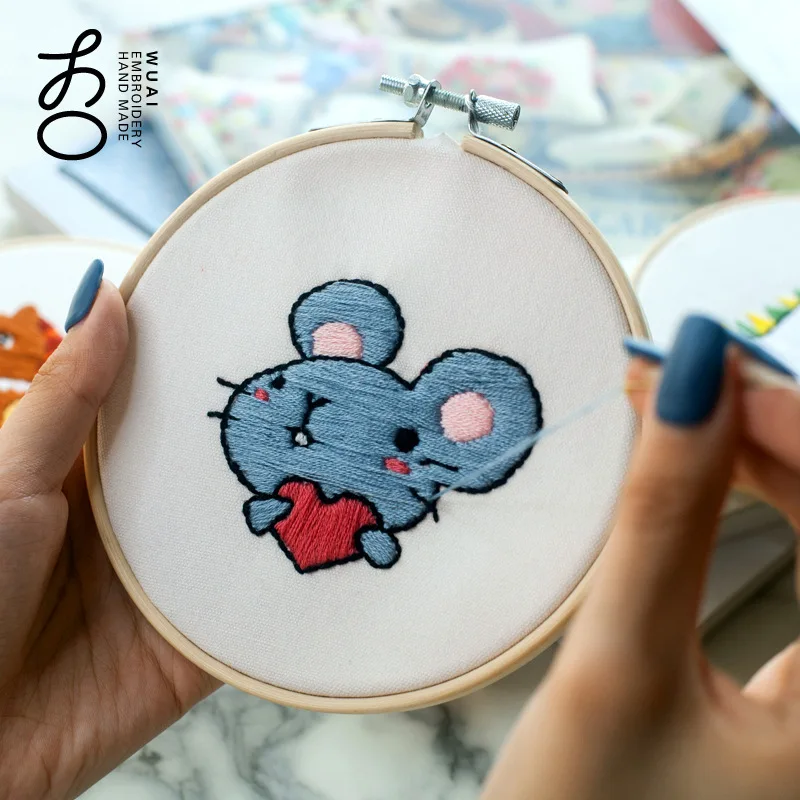 

Unicorn Embroidery Children's Handicraft Lesson Simple Three-dimensional Self-Embroidery Painting Decoration Teachers' Day Gift.