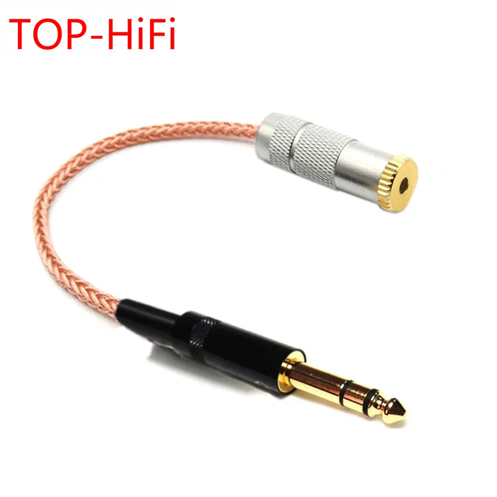 TOP-HiFi 10 см однокристальный медный 6 35 мм TRS 3-контактный штекер до 2 5 TRRS
