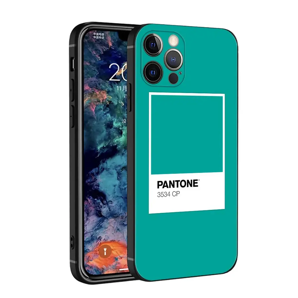 Pantone Colorful Card Phone Case For iPhone 12 13 11 Pro Max XS XR X 8 7 6s 6 Plus 13 12 Mini 5 5S SE 2020 Coque Fundas images - 6