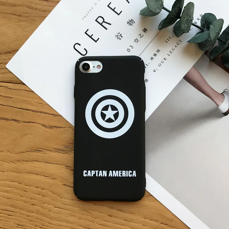Marvel Avengers Captain America Shield Superhero Case For iPhone 6 Puls 6S 7 8 Plus Hard PC Cover Ironman Comic capinhas | Мобильные