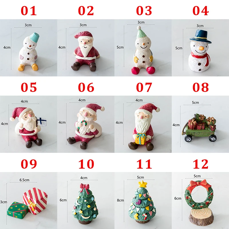 1PC Desktop Ornaments Miniature Resin Shooting Scene Props Display Christmas Lovely Snowman Garden Home Decor Window Accessories |