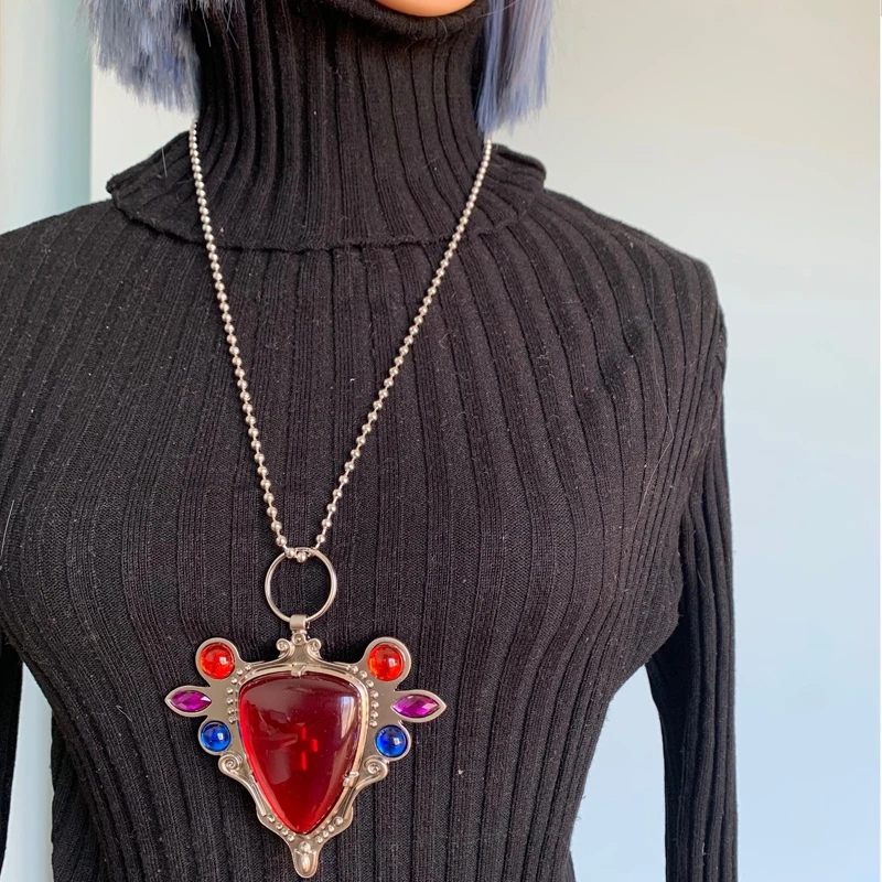 JoJo's Bizarre Adventure Red Stone of Aja Kars Necklace Pendant - Big Anime Cosplay Prop 9cm image 5