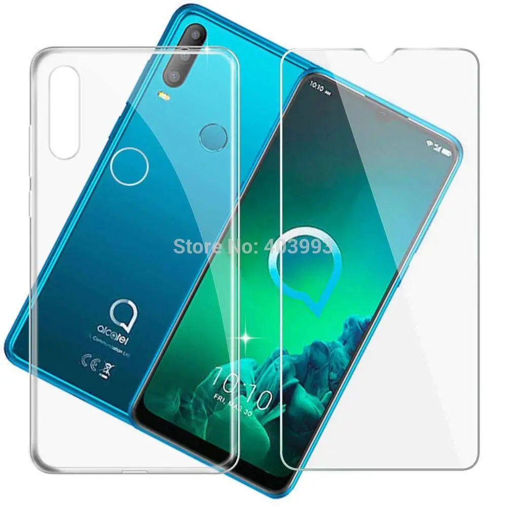 Прозрачный чехол для Alcatel 1S 2020 защитная пленка из закаленного стекла 2020|Бамперы| |