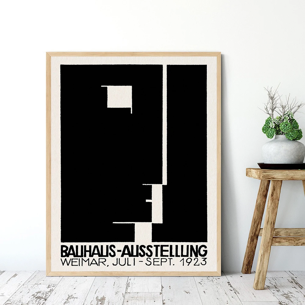 

Retro Posters and Prints Bauhaus Ausstellung 1923 Weimer Exhibition Poster Wall Art Picture Canvas Painting for Room Home Decor