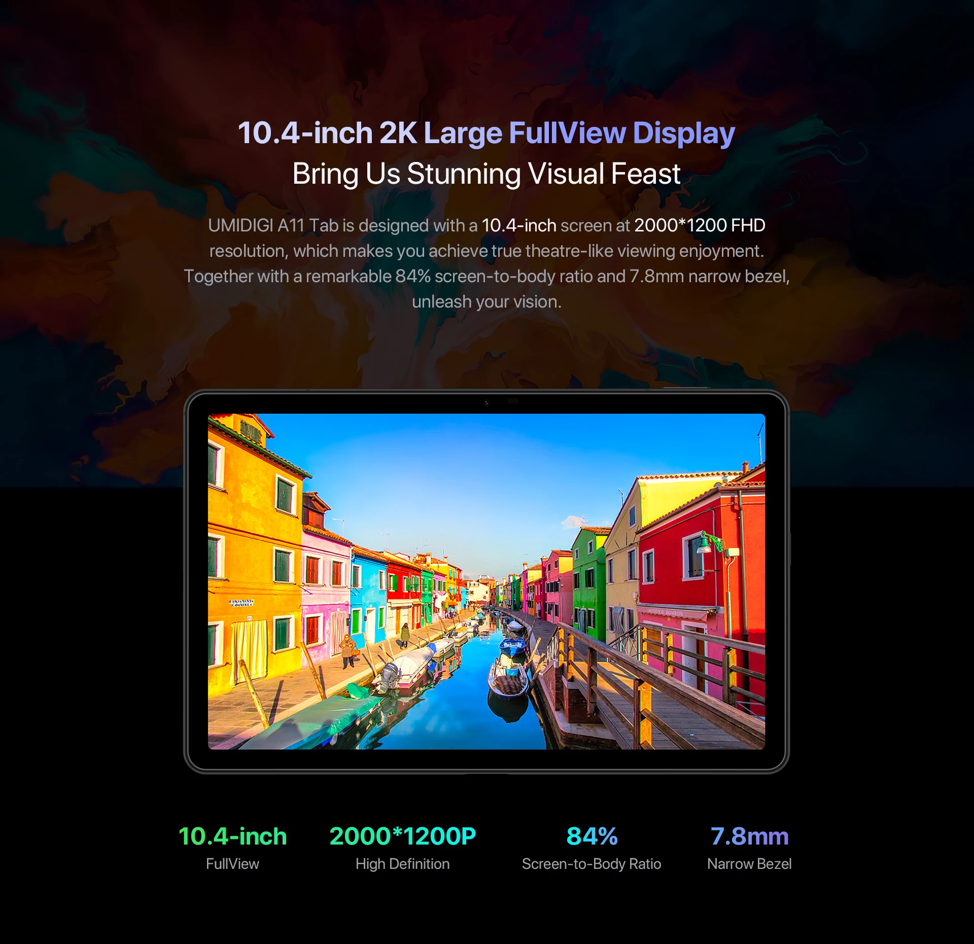 UMIDIGI A11 Tab PC 4GB 128GB Android 11 10.4" 2K Display 8000mAh Mega Battery Helio P22 Octa Core Tablet Support 4G Phone Call |