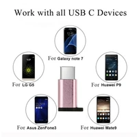 1 pc metal shell micro usb to type c adapter converter connector for phone tablet with lanyard phone accessories for xiaomi