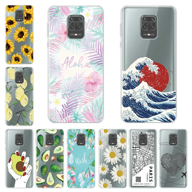 Чехол для Xiaomi Redmi Note 9 мягкий чехол накладка из ТПУ телефона Pro бампер кожа