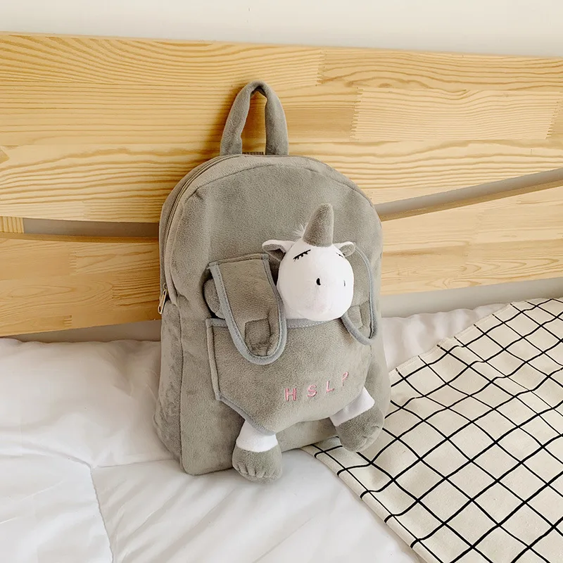 Baby 3D Animal Plush Backpack Anti-lost Children School-Bag Boy Girl Mini Back Pack with Toddler Reins Cartoon Handbag | Игрушки и хобби