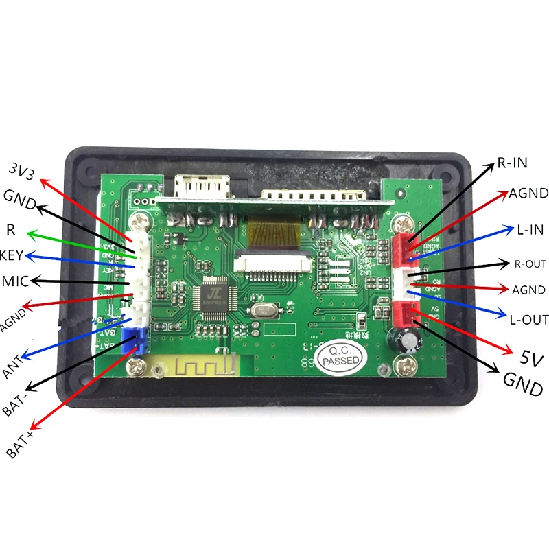 DC5V аудио вход радио Запись письма дисплей 4,2 Bluetooth моно FLAC AMM WAV аудио MP3 декодер доска
