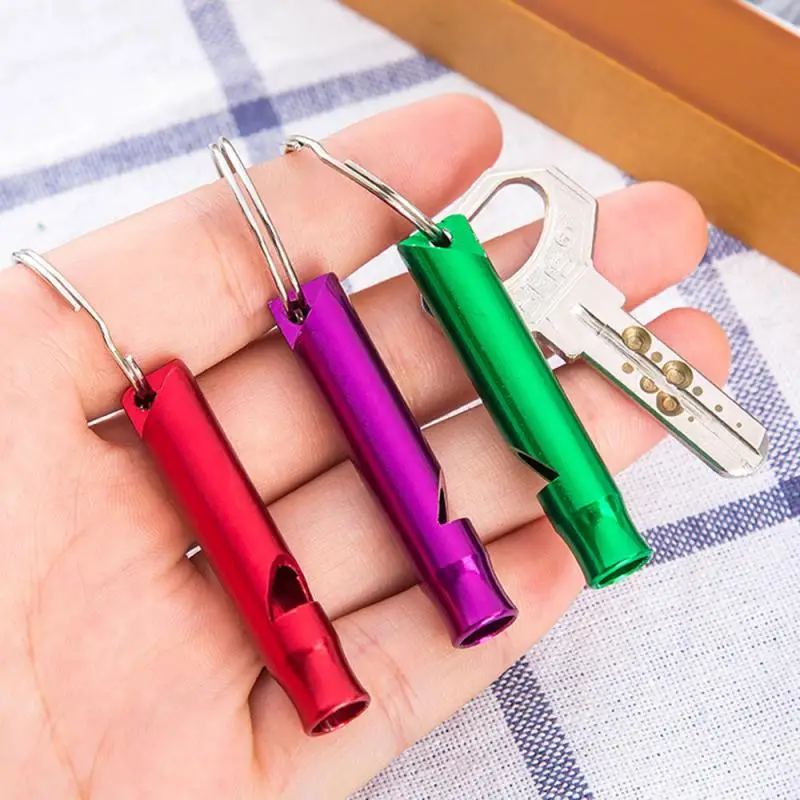 

Sport Whistles Mini Size Whistle of Survival Multi Keychain Aluminum Alloy Cheerleading Souvenir Emergency Siren Camping Hiking