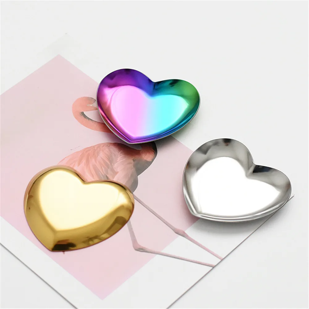 Металлический поднос для хранения в форме сердца простые мини-подносы виде