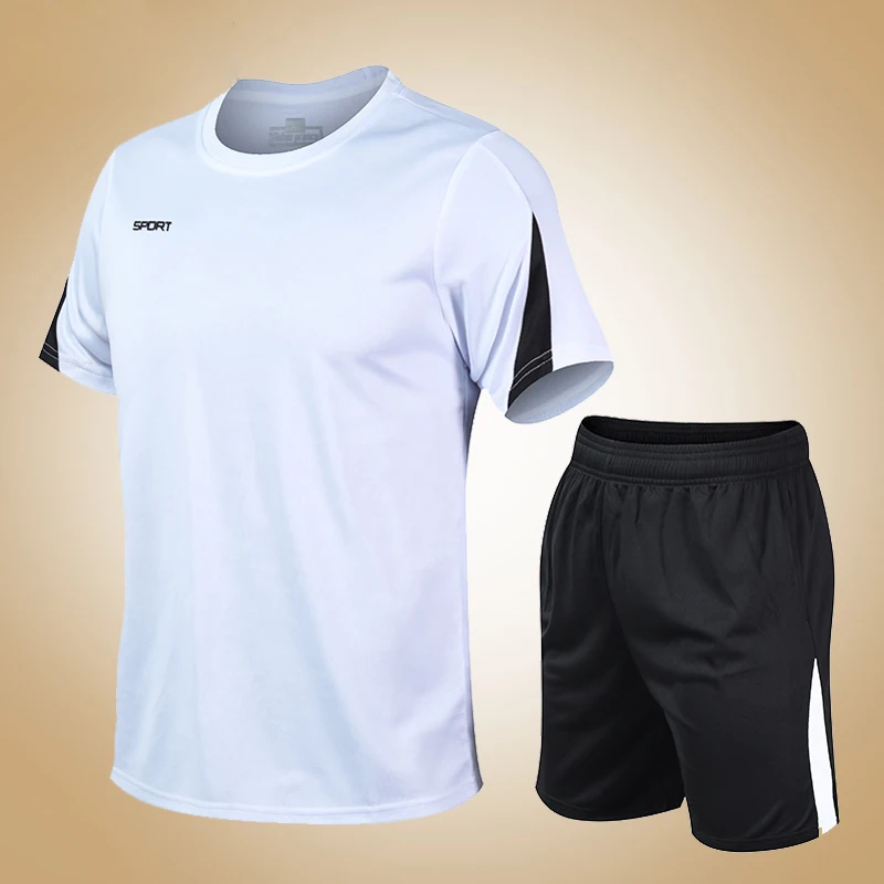 

Man Clothing Casual Summer Short Sets Men Suits Sportswear Tracksuit Quick Dry Male Outwear Sweatshirts Running T Shirt +Pants