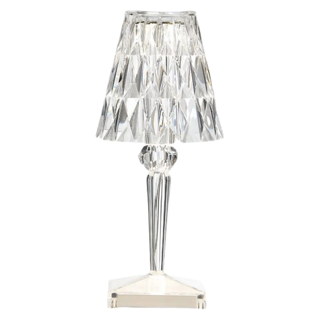 

Acrylic Crystal Desk Lamp Bedroom Touch Control Bedside Table Lamps Study Art Decor Night Lights Wedding Decoration