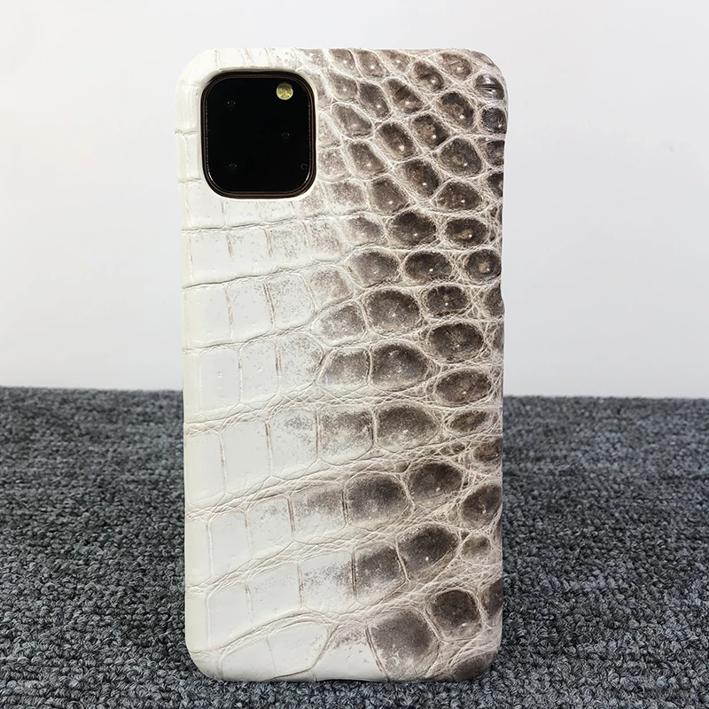 Original Чехол из натуральной крокодиловой кожи живота для iPhone 11 Pro Max настоящий чехол из натуральной кожи аллигатора Кайман для iPhone11 - Цвет: Original