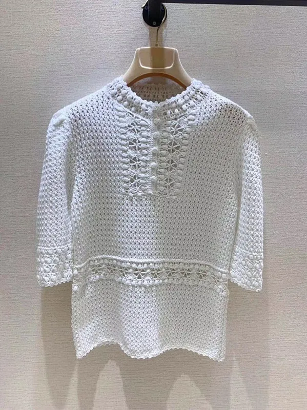 

2020 woman knitting knitted knit sweater shirt T-shirt top