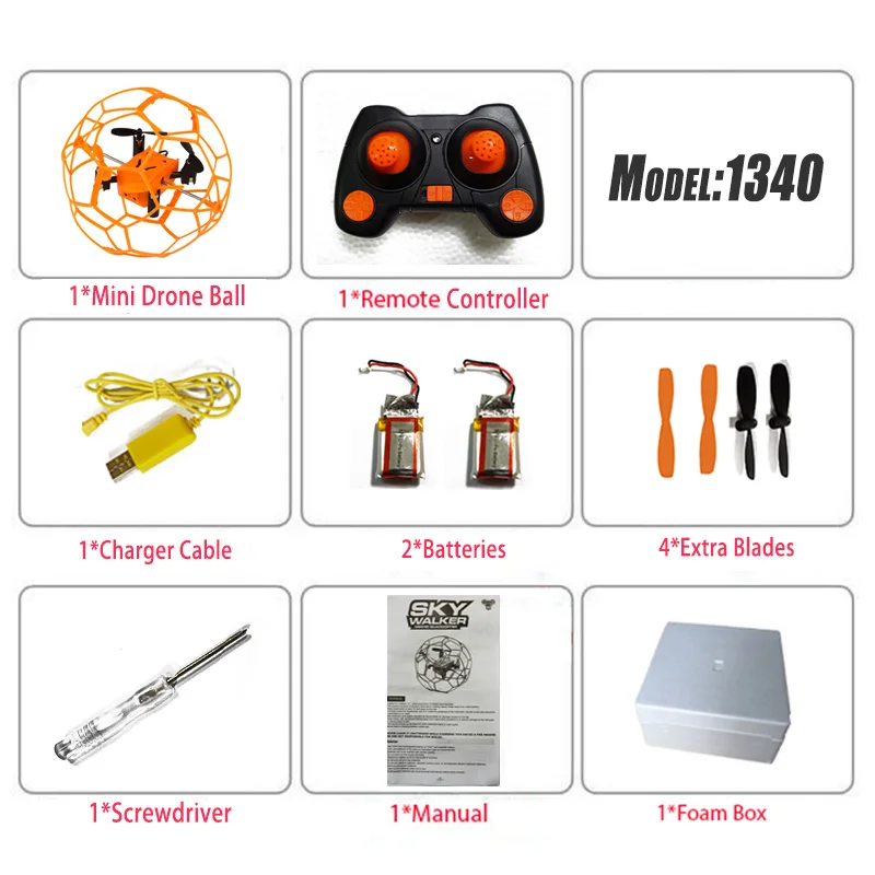 Orange F2 Мини-Дрон Spheroidal RC дроны защитный чехол 3D флип RC мяч 2,4 ГГц Rc Квадрокоптер Безголовый режим игрушки вертолет защитный чехол - Цвет: Orange F2