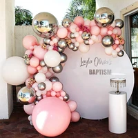 97pcs silver foil balloon macaron pastel pink ballons garland arch kit for wedding birthday christmas new year party decor