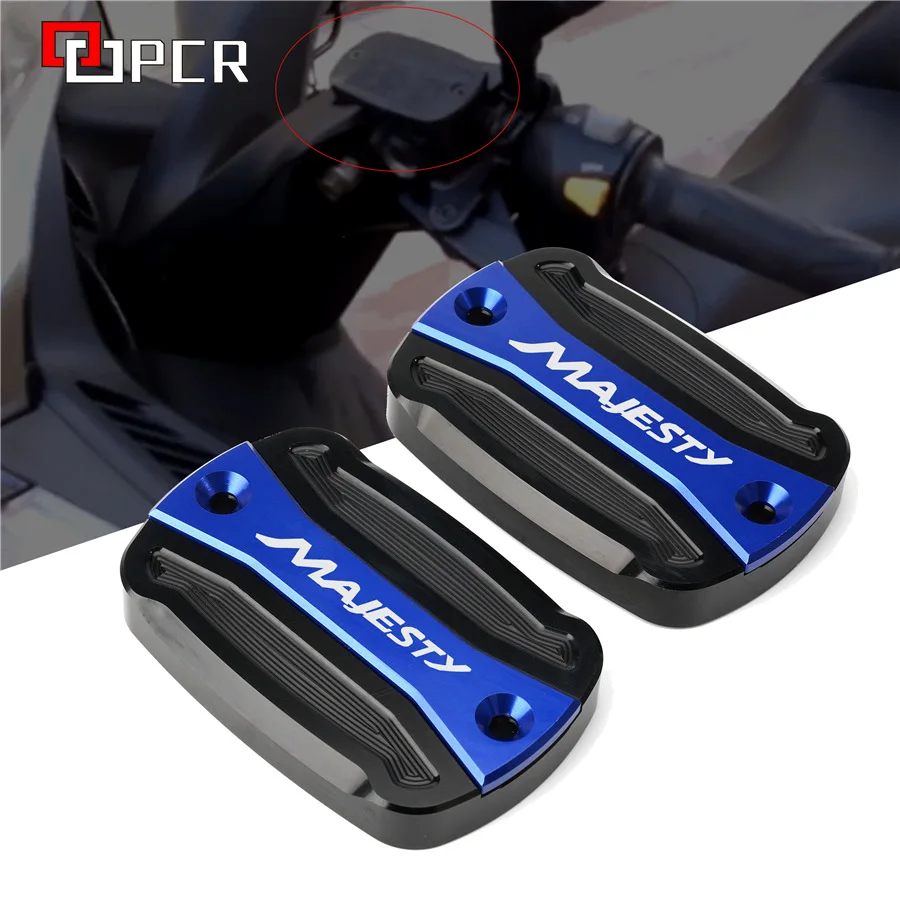 

Aluminum Motorcycle Brake Fluid Fuel Reservoir Tank Cap Cover For YAMAHA Grand Majesty 400 2005 2006-2011