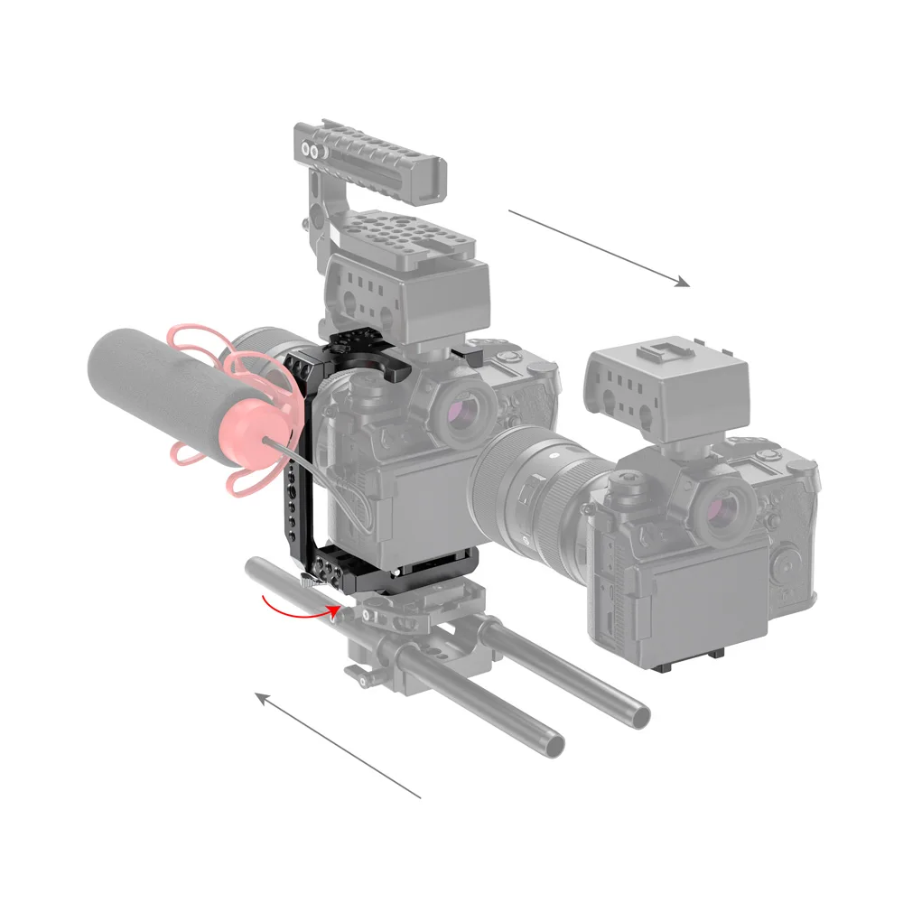 Быстросъемная полуклетка SmallRig S1H для камеры Panasonic клетка с пластиной типа Manfrotto