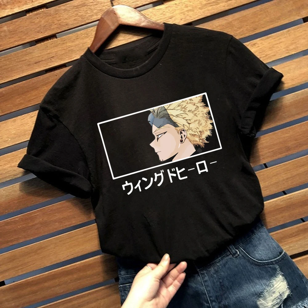 Модная футболка Hawks My Hero Академия с японским аниме мужская повседневная крутая
