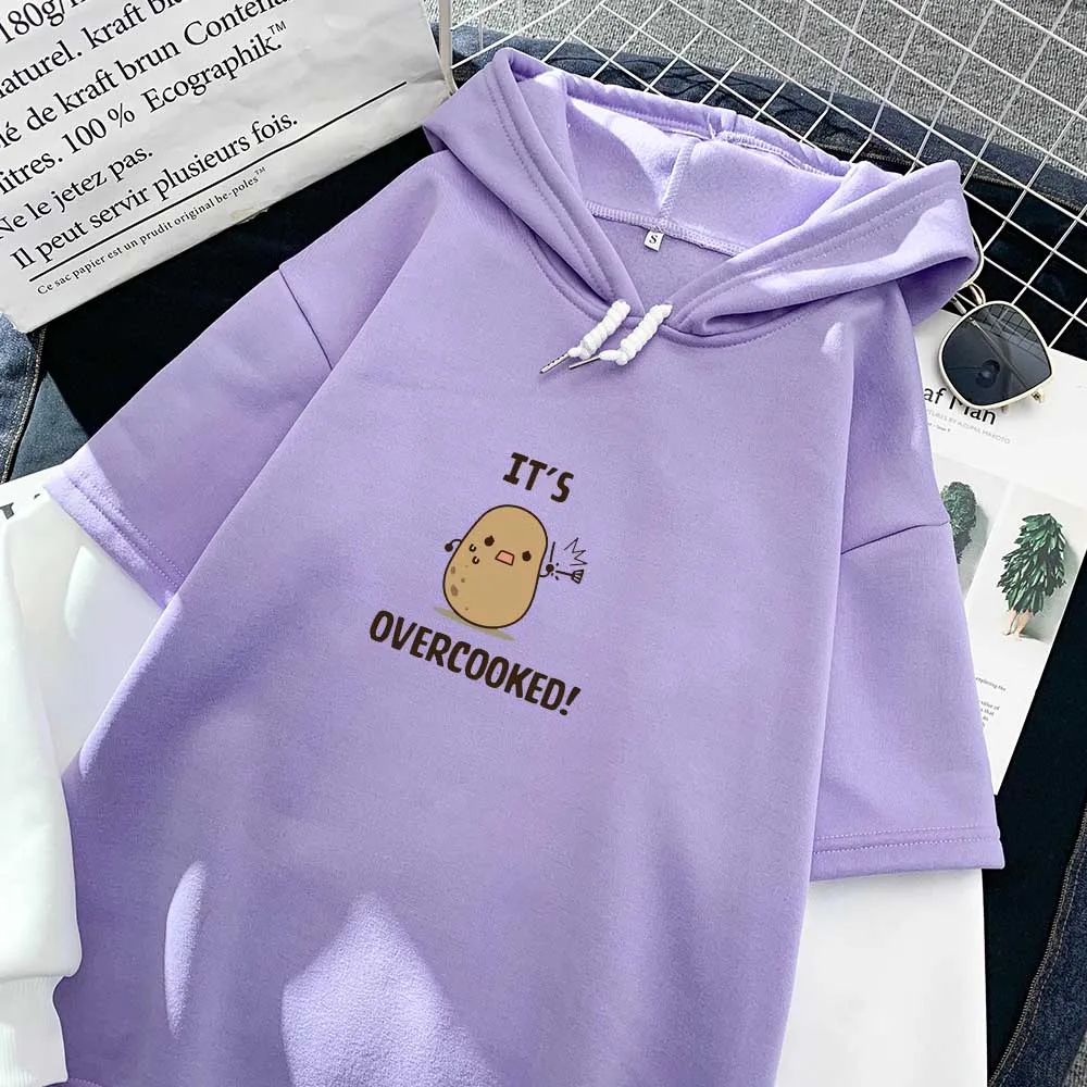 

Potato Print Kawaii Oversized Hoodie Harajuku Top Women Graphic Long Sleeve Streetwear Hoodie Sweatshirts Men Women Pullover