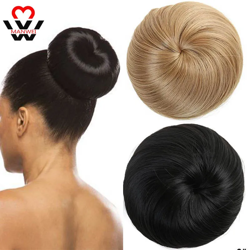 MANWEI Женский натуральный блонд синтетический пучок для волос удлинитель с