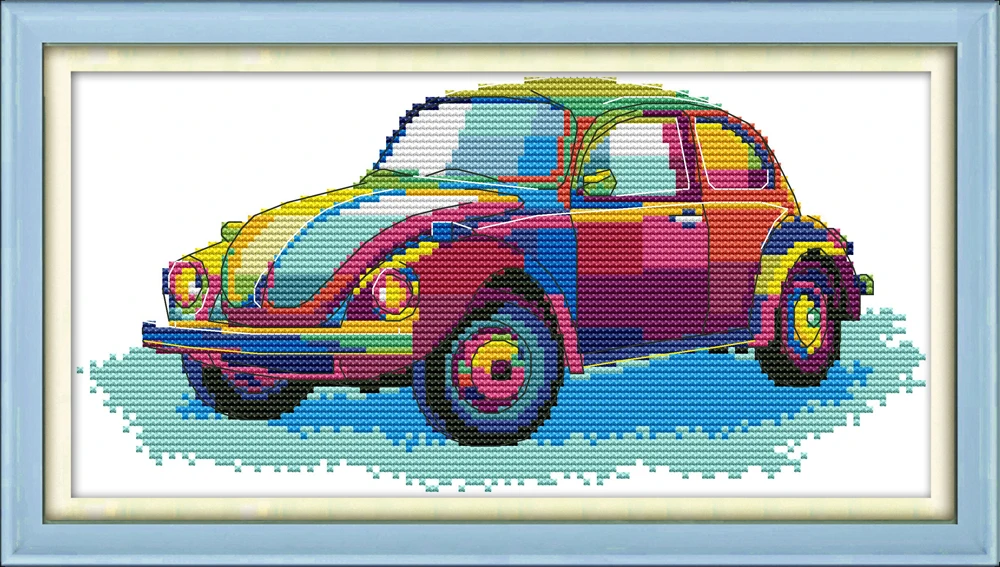 Joy Sunday цветной автомобильный рукоделие J467 14CT 11CT Счетный и штампованный домашний декор вышивка крестиком наборы