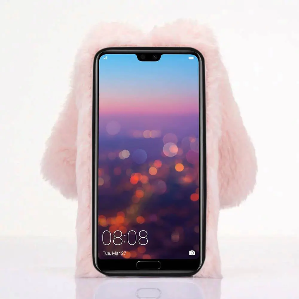 Чехол для Huawei P20 Lite Pro P30 Роскошный милый плюшевый мягкий чехол из ТПУ с кроличьим